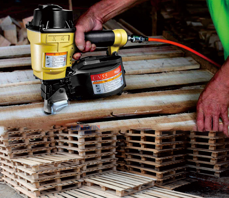 air-powered coil nailer usage