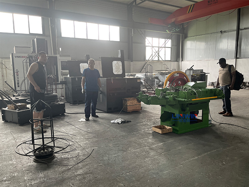 Z94-4C Nail Making Machine Inspection by Cameroon Customer
