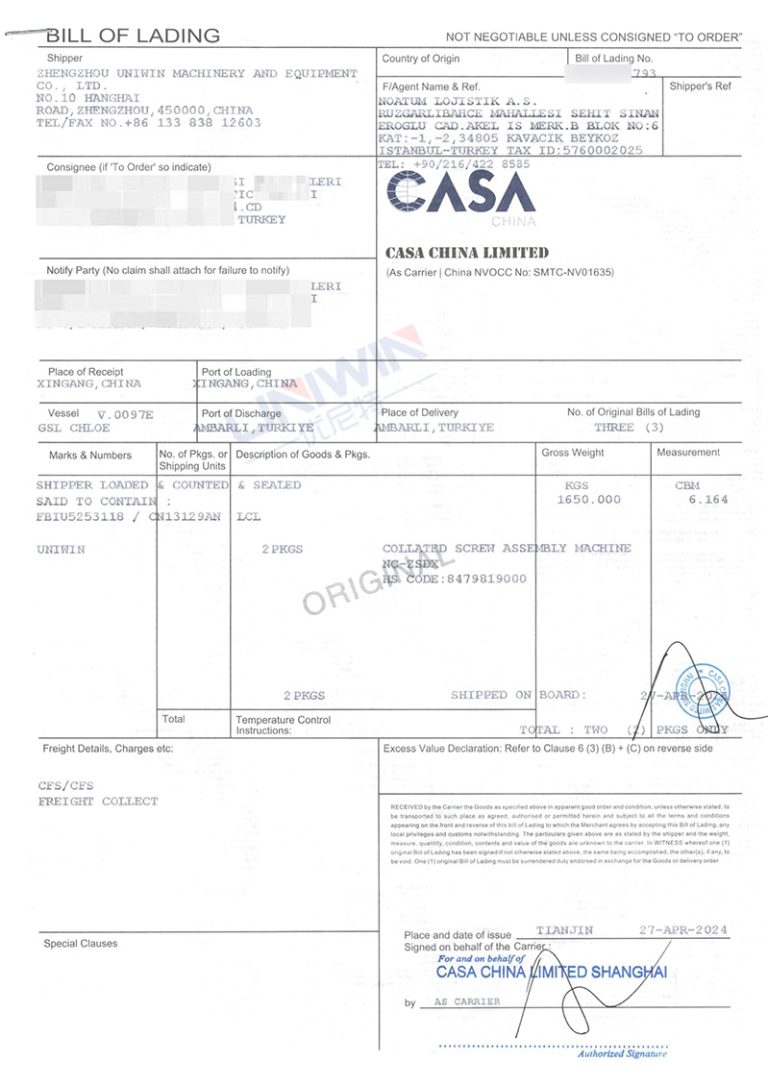 Automatic Collated Screw Assembly Machine to Ambarli