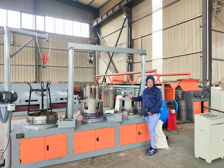 Nigeria customer visiting wire drawing machine workshop