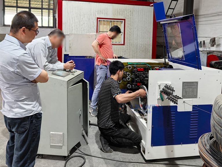 Turkey customer inspecting coil nail machine