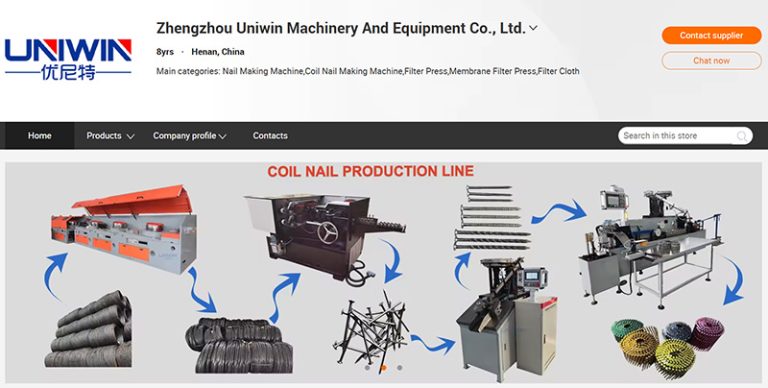 Uniwin nail manufacturing machines in alibaba