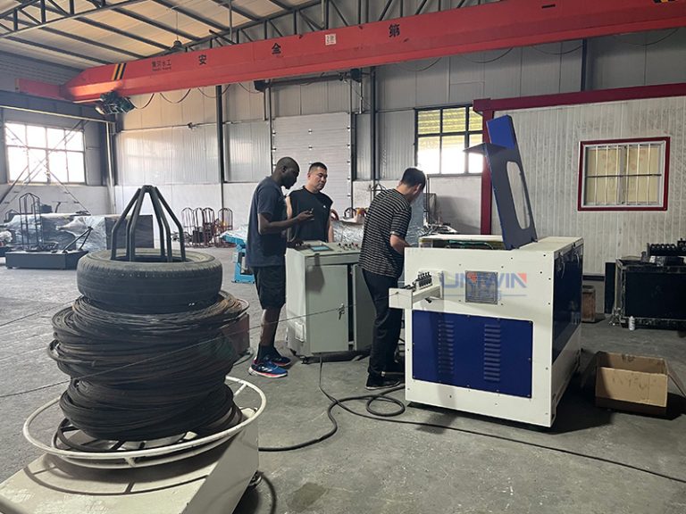 high speed nail making machine running on site