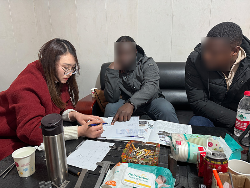 high speed nail making machine Ghana client visiting